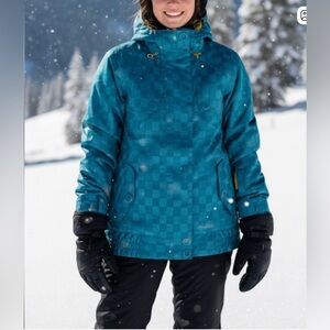 Nike 6.0 Women's Tervist snowboarding ski insulated Snow jacket Blue Yellow